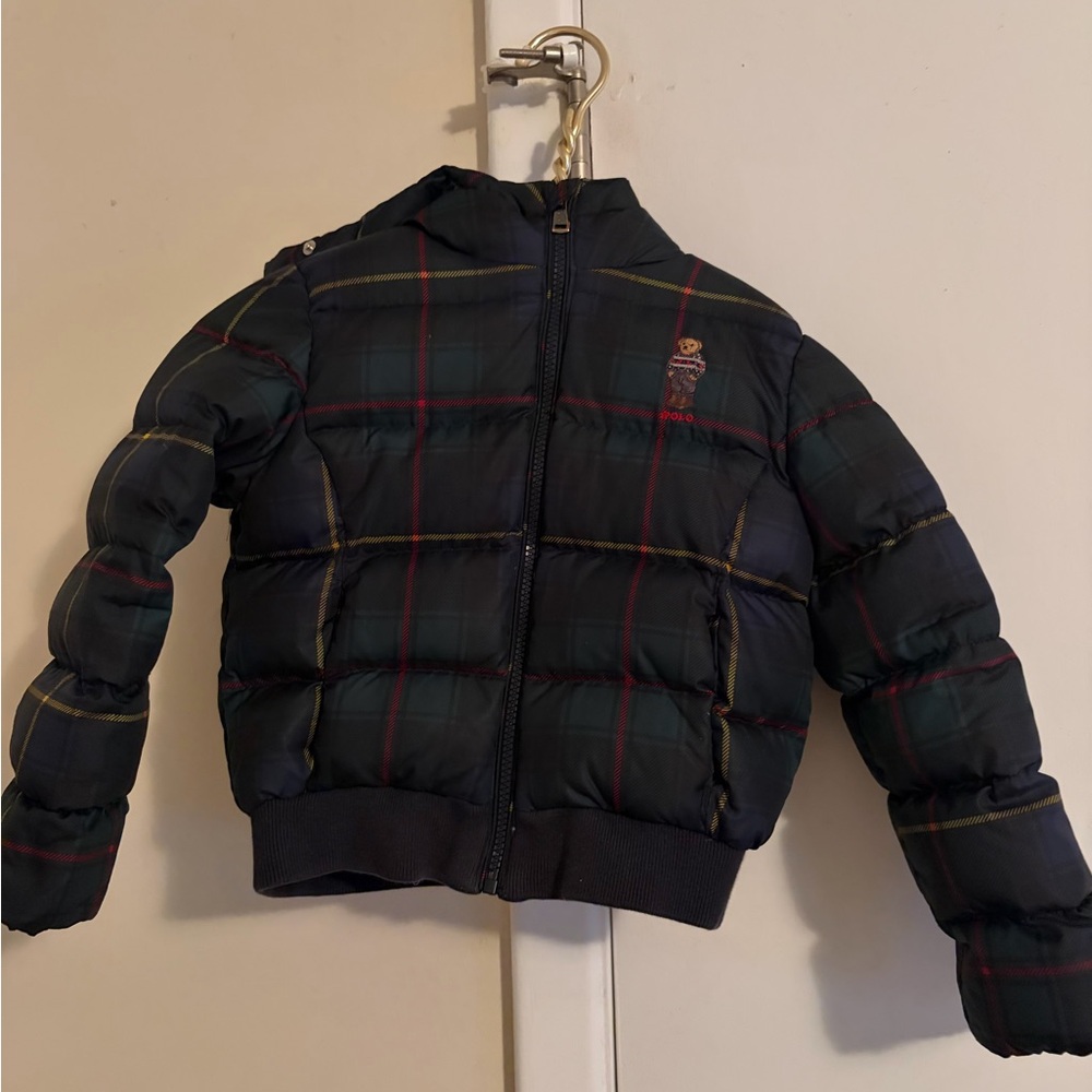 Polo by Ralph Lauren Kids Plaid Puffer Jacket - Navy and Red